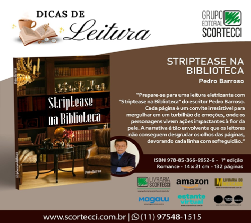 Escritor e professor Pedro Barros lança o livro " Striptease na Biblioteca"