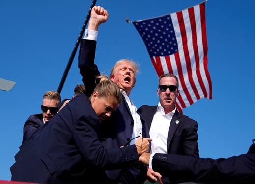 Comício de Trump é interrompido após supostos sons de tiros, na Pensilvânia