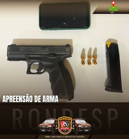 ​Rondesp Recôncavo apreende arma de fogo em Laje