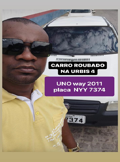 Homem teve carro roubado na porta de casa na Urbis IV