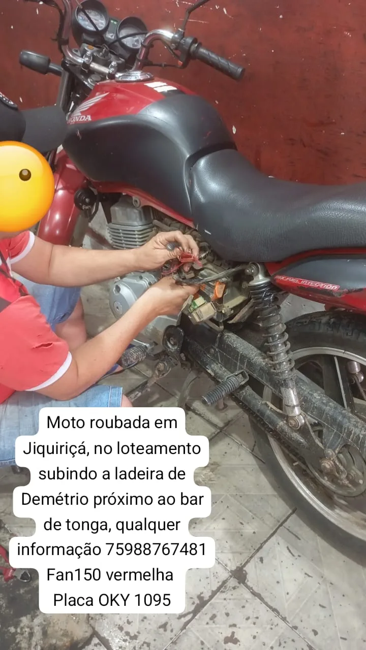 Moto é furtada em Jiquiriçá