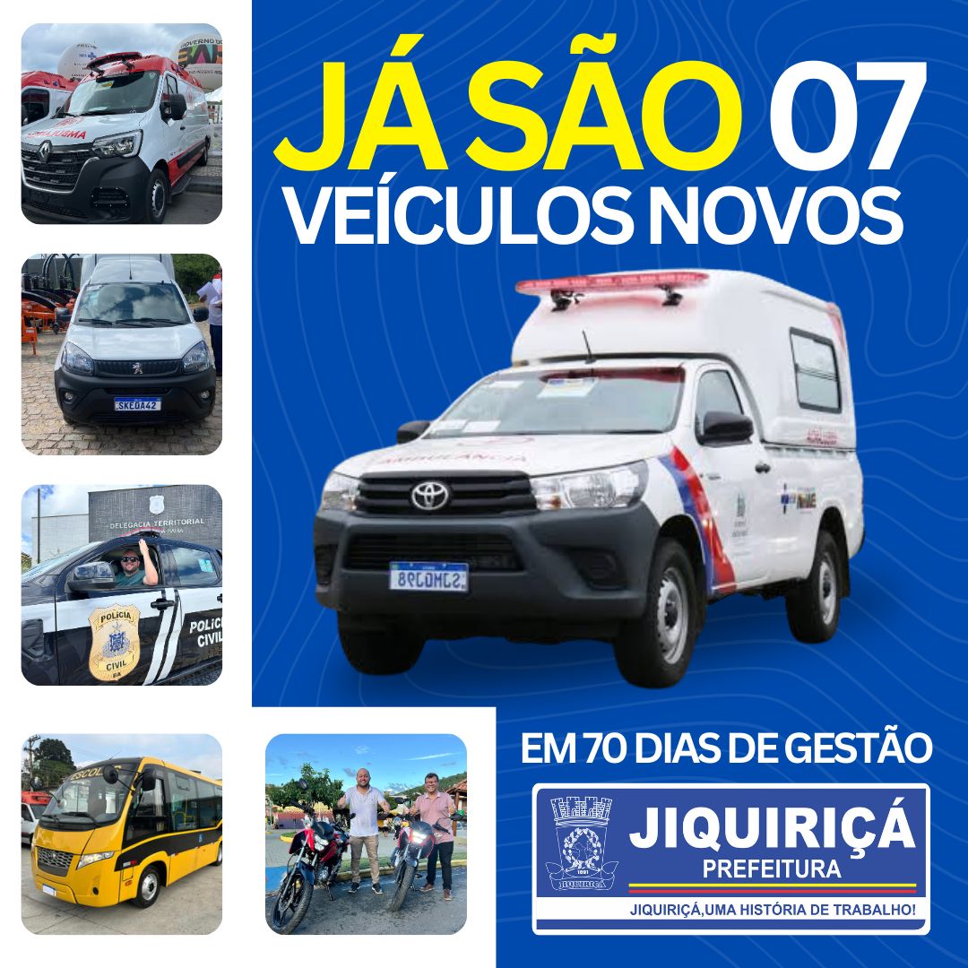 Jiquiriçá: Prefeitura entrega ambulância nova; 7 veículos em 70 dias de nova gestão