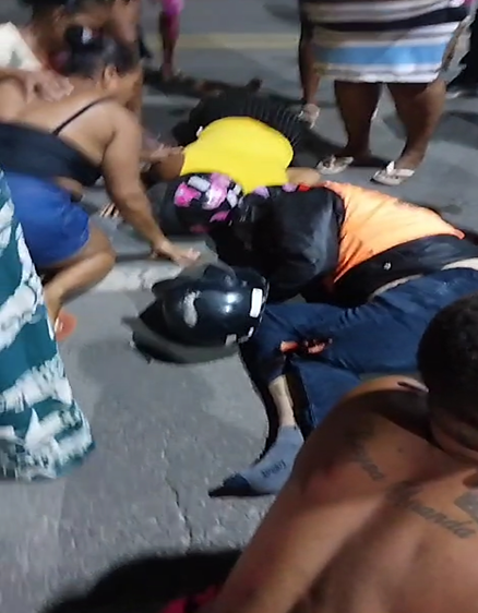 Motociclista sofre acidente na BA 046 no “Porto Seco” em Santo Antônio de Jesus