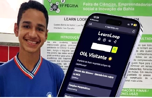 Estudante de Elísio Medrado cria site de estudos que auxilia na preparação para o ENEM
