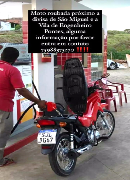 Moto é roubada no Vale do Jiquiriçá