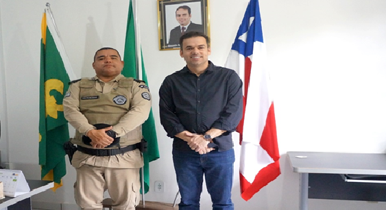 Major Elismar, Comandante da 99ª CIPM realiza visita técnica ao 4º Pelotão em Brejões