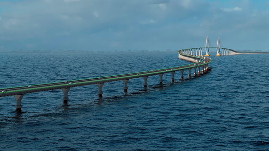Pilares da Ponte Salvador-Itaparica podem começar a ser erguidos em abril de 2025