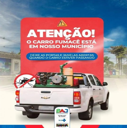Carro fumacê começa a passar em bairros de S. A. de Jesus a partir desta terça (23)