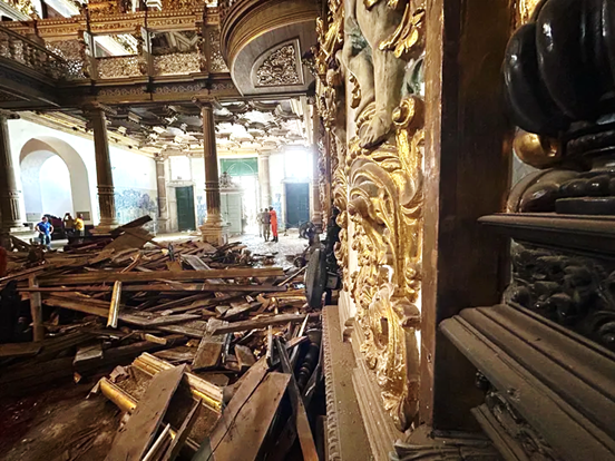 Uma pessoa morre e cinco ficam feridas após desabamento de teto de igreja no Pelourinho